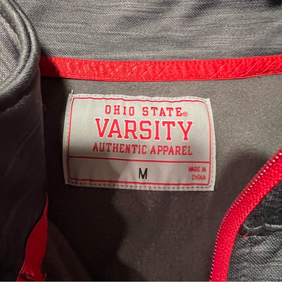 OHIO STATE varsity authentic apparel long sleeve grey zip up shirt size M - Picture 7 of 9